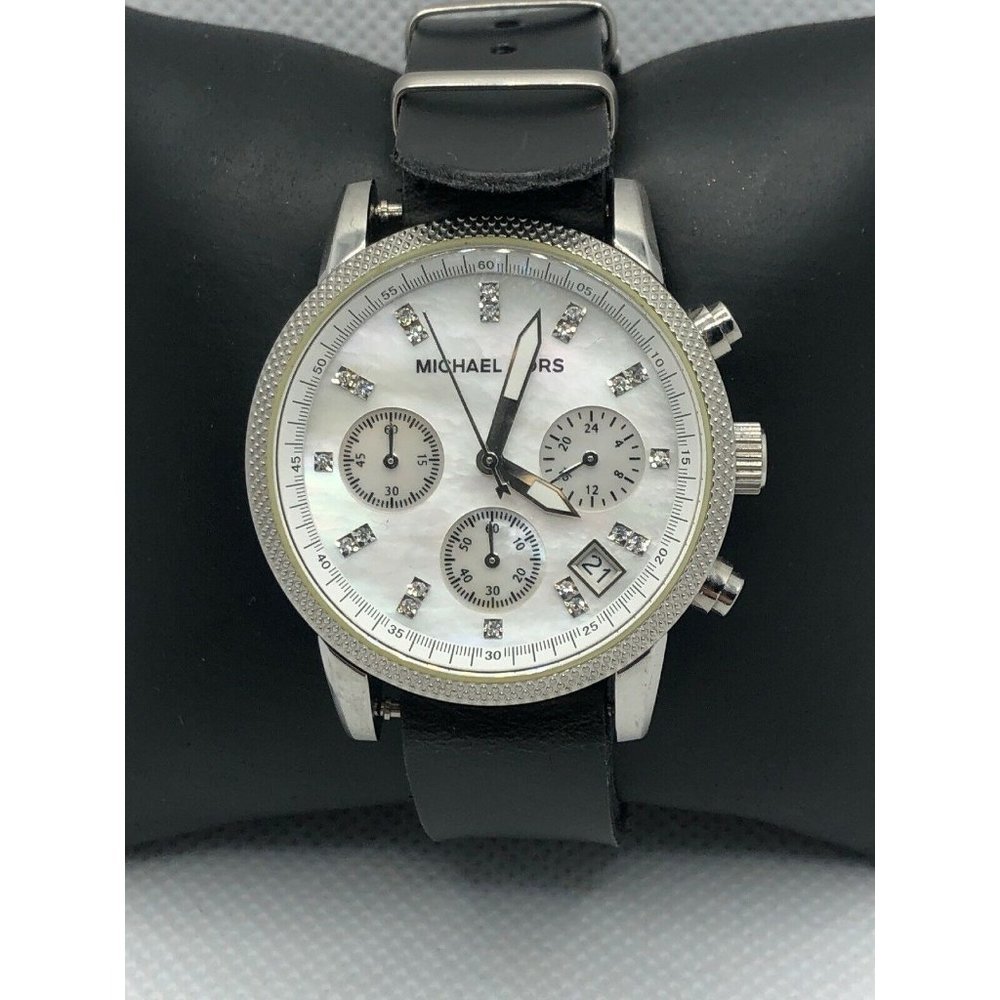 Michael Kors MK5020 Women's Black Leather Analog D